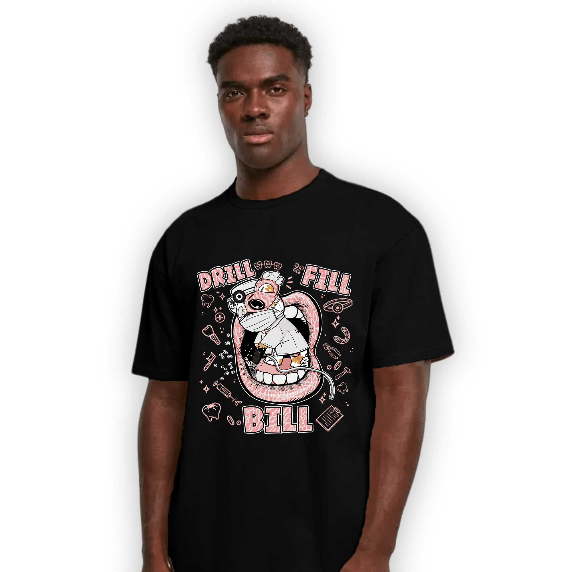 Red Stardust 3s T Shirt Match BER The Dentist - NastyJamz