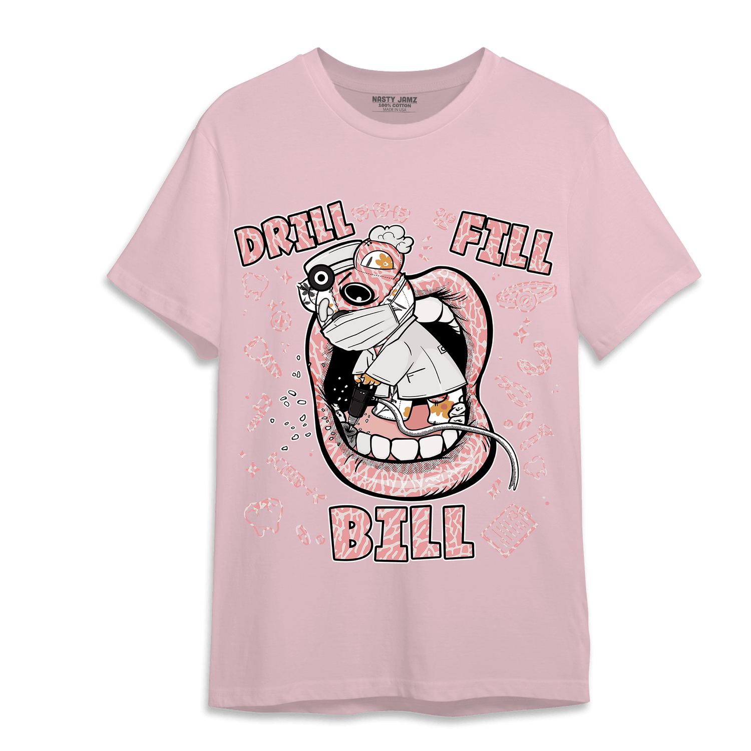 Red Stardust 3s T Shirt Match BER The Dentist - NastyJamz
