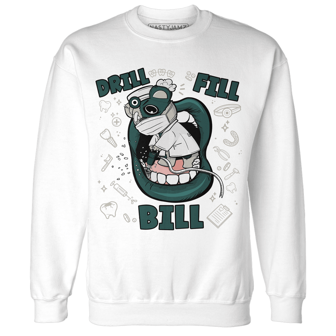 Oxidized Green 4s Sweatshirt Match BER The Dentist - NastyJamz