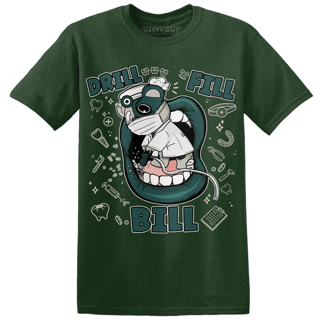 Oxidized Green 4s T Shirt Match BER The Dentist - NastyJamz