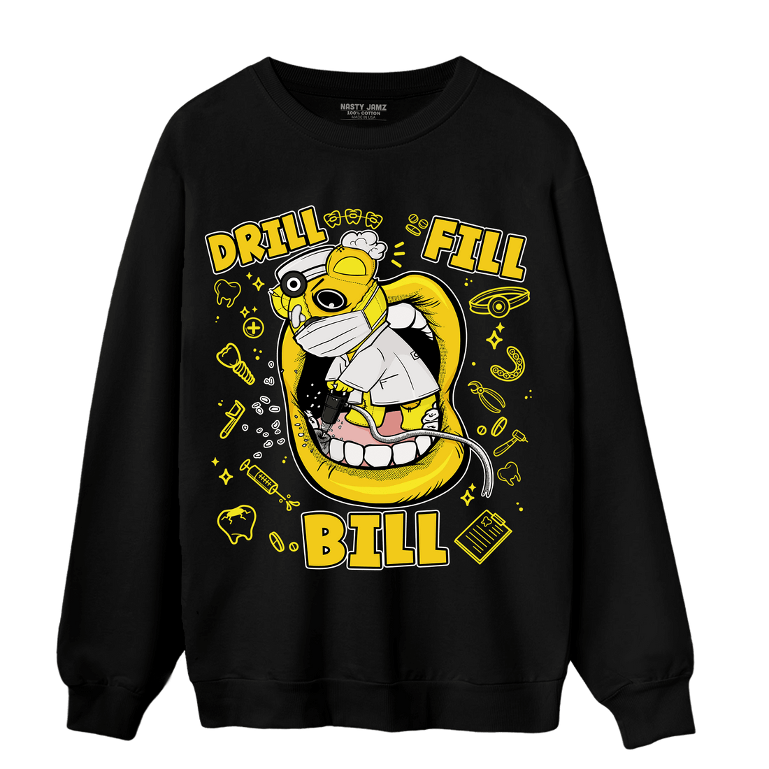 Vivid Sulfur 4s Sweatshirt Match BER The Dentist - NastyJamz
