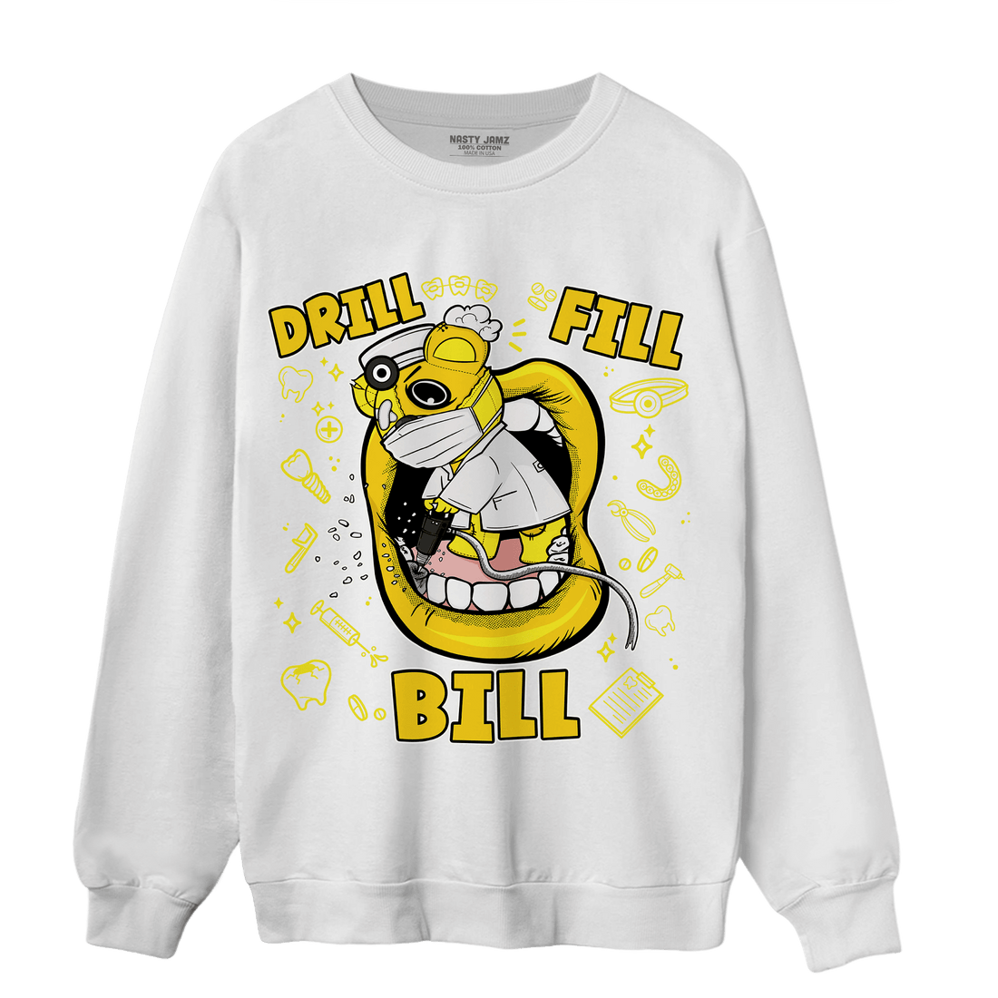 Vivid Sulfur 4s Sweatshirt Match BER The Dentist - NastyJamz