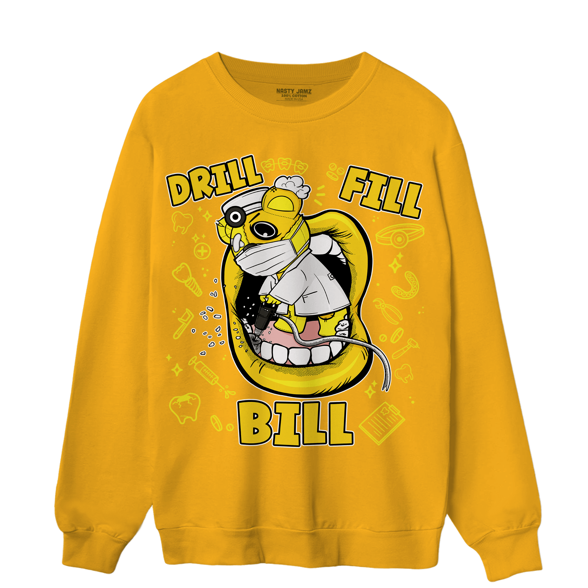 Vivid Sulfur 4s Sweatshirt Match BER The Dentist - NastyJamz