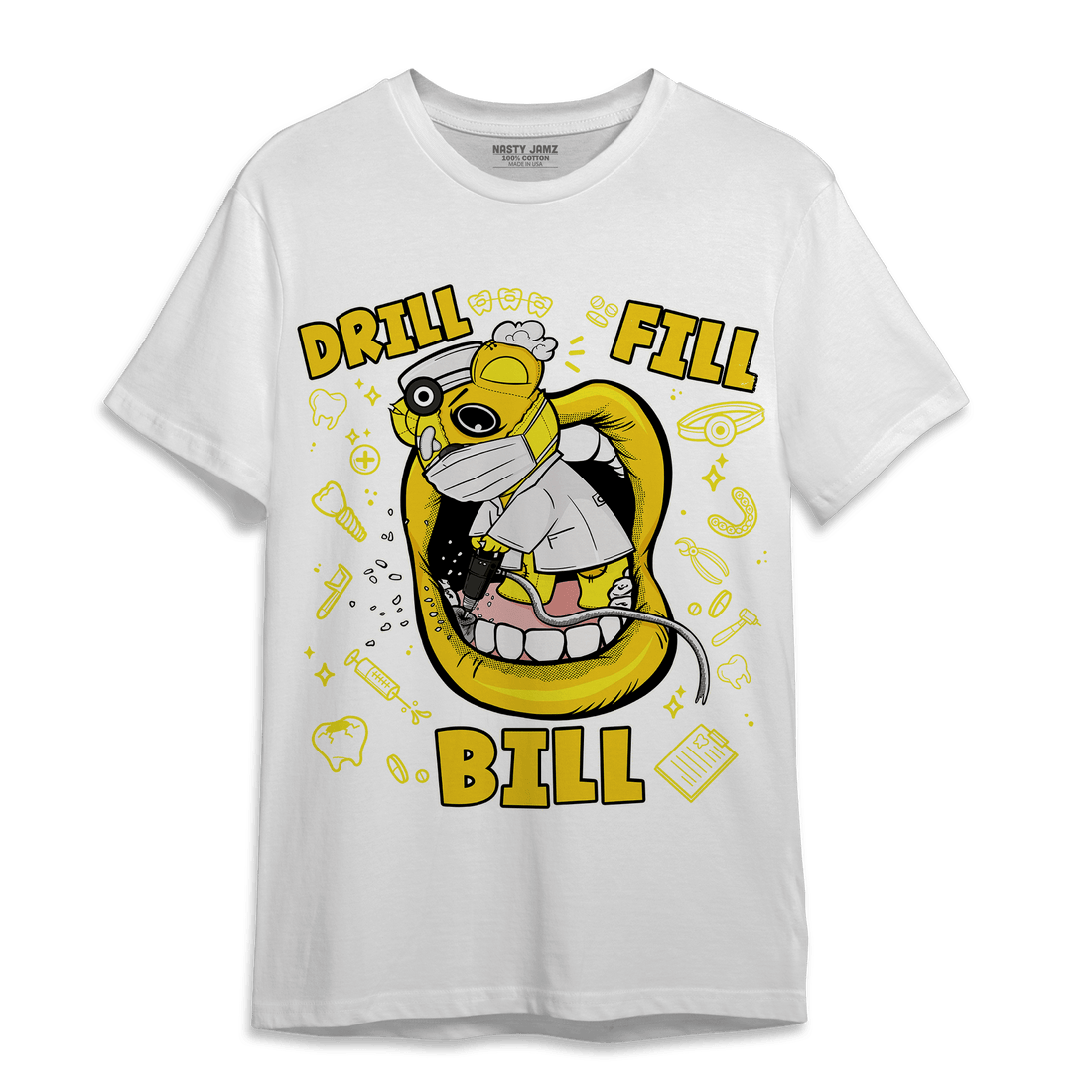 Vivid Sulfur 4s T Shirt Match BER The Dentist - NastyJamz