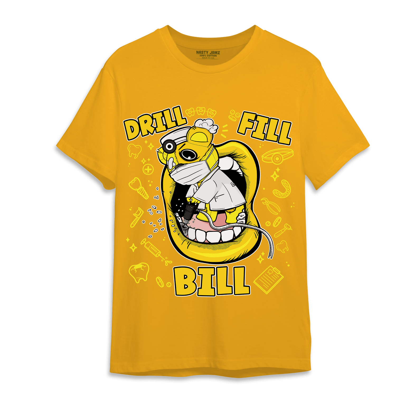 Vivid Sulfur 4s T Shirt Match BER The Dentist - NastyJamz