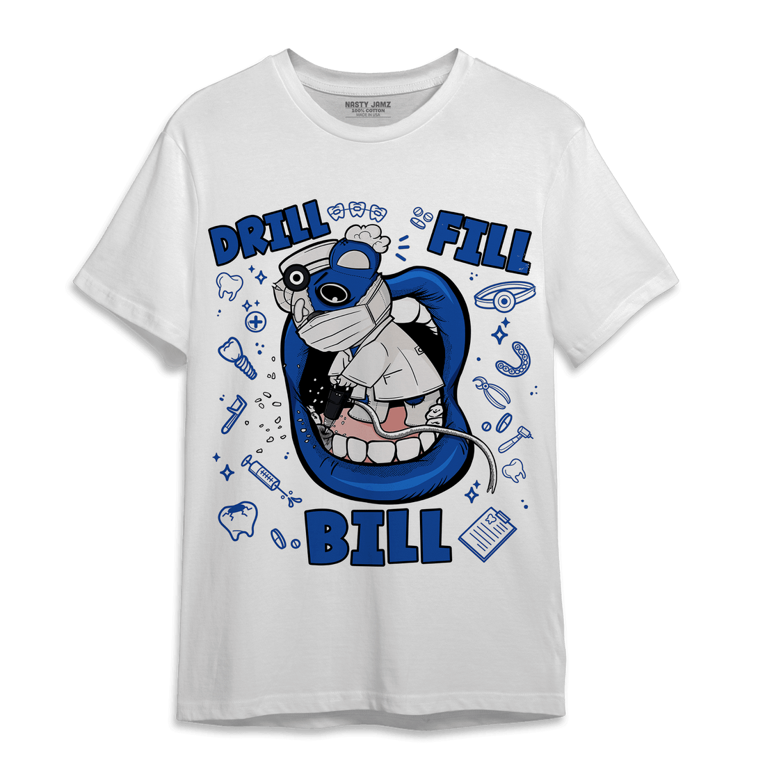 Air Max 1 86 Royal T Shirt Match BER The Dentist - NastyJamz