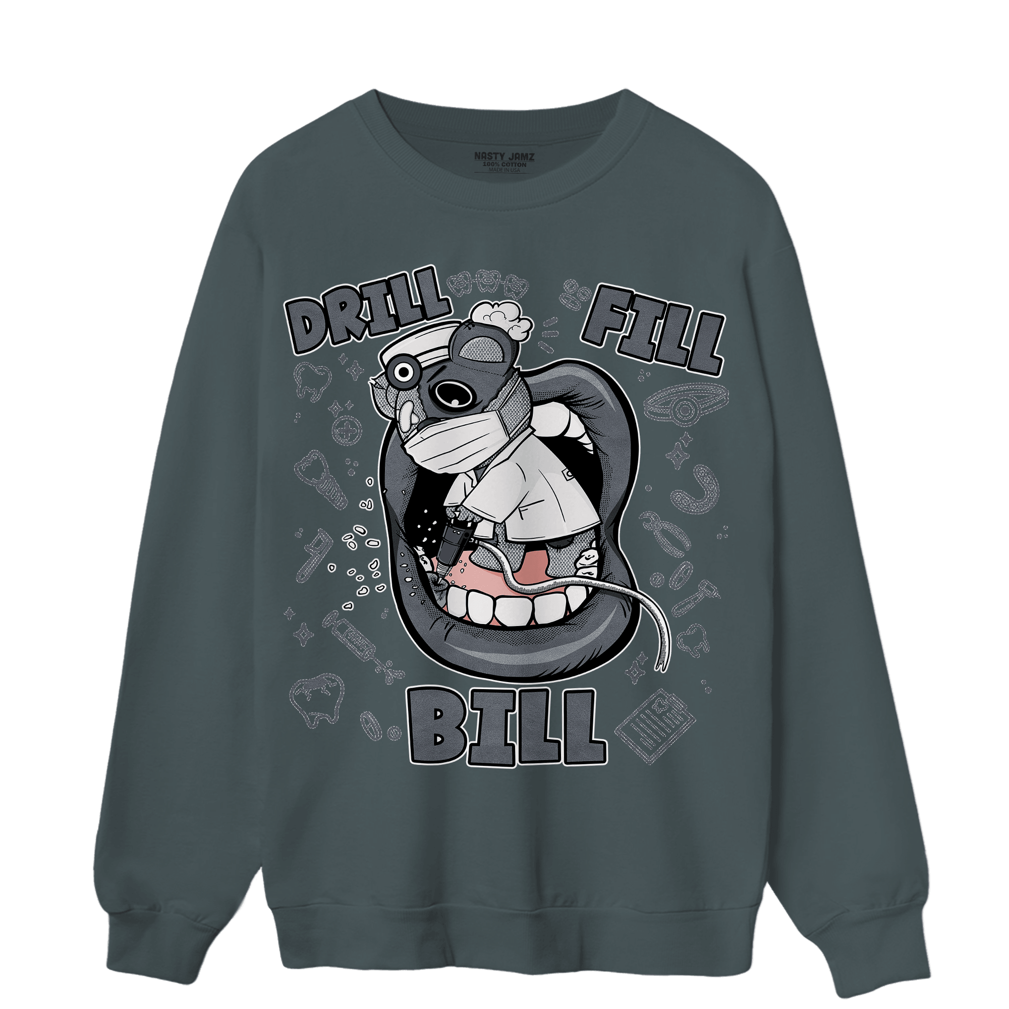 Air Max 90 Iron Grey Sweatshirt Match BER The Dentist - NastyJamz