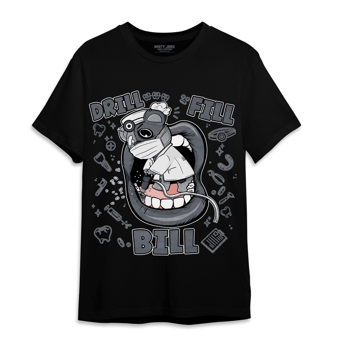 Air Max 90 Iron Grey T Shirt Match BER The Dentist - NastyJamz