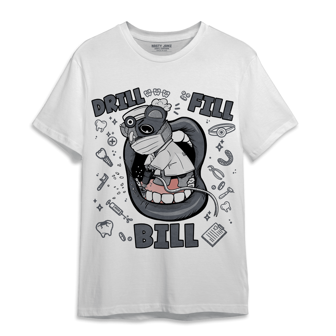Air Max 90 Iron Grey T Shirt Match BER The Dentist - NastyJamz