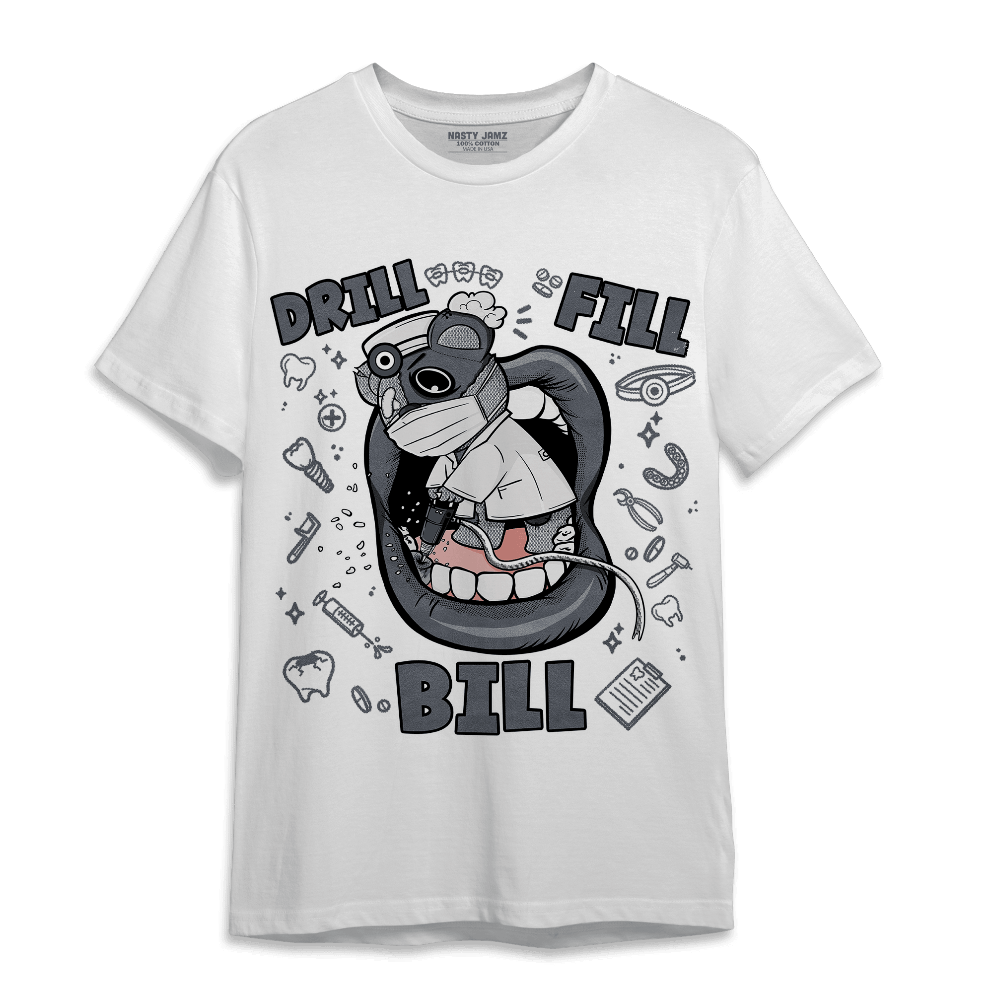 Air Max 90 Iron Grey T Shirt Match BER The Dentist - NastyJamz