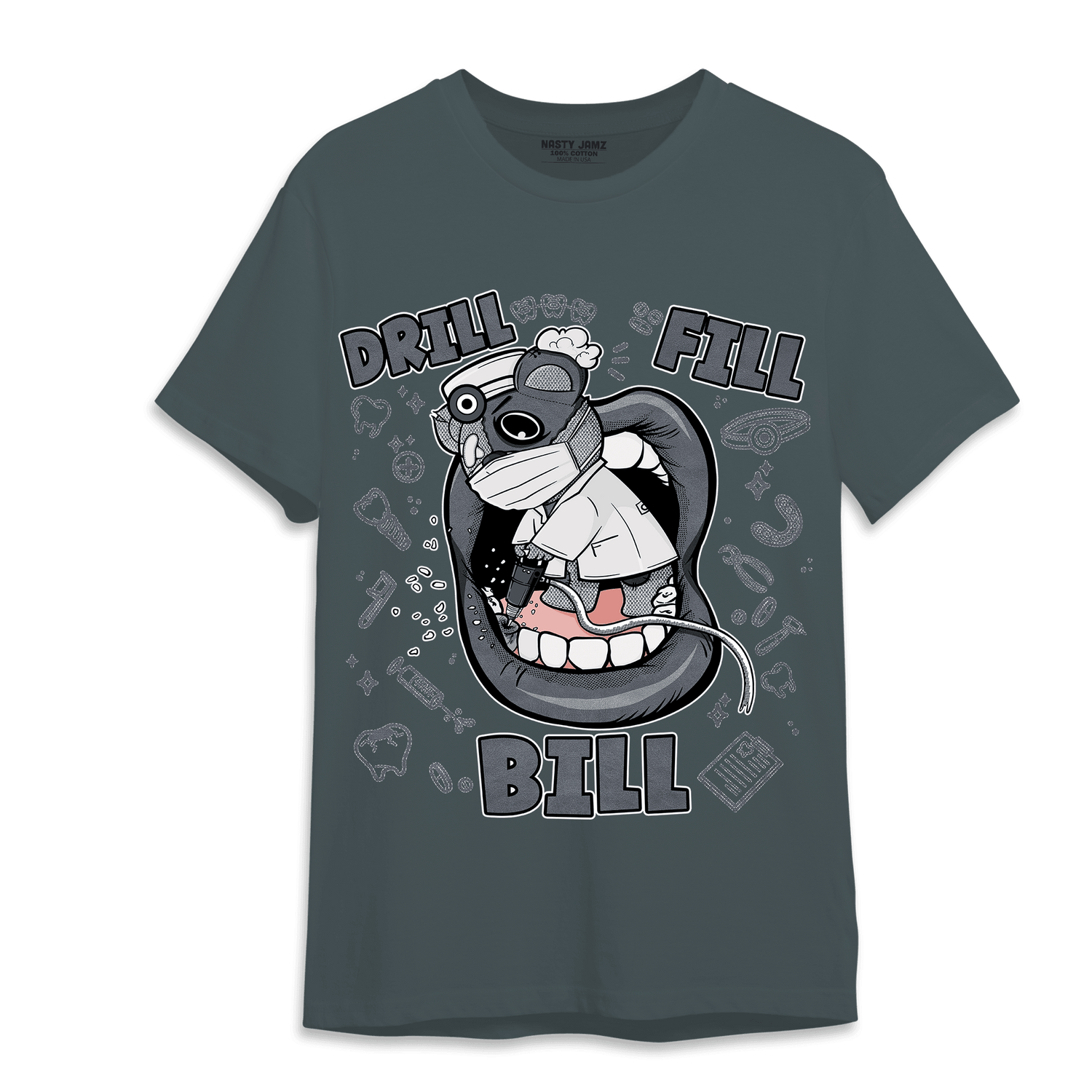 Air Max 90 Iron Grey T Shirt Match BER The Dentist - NastyJamz
