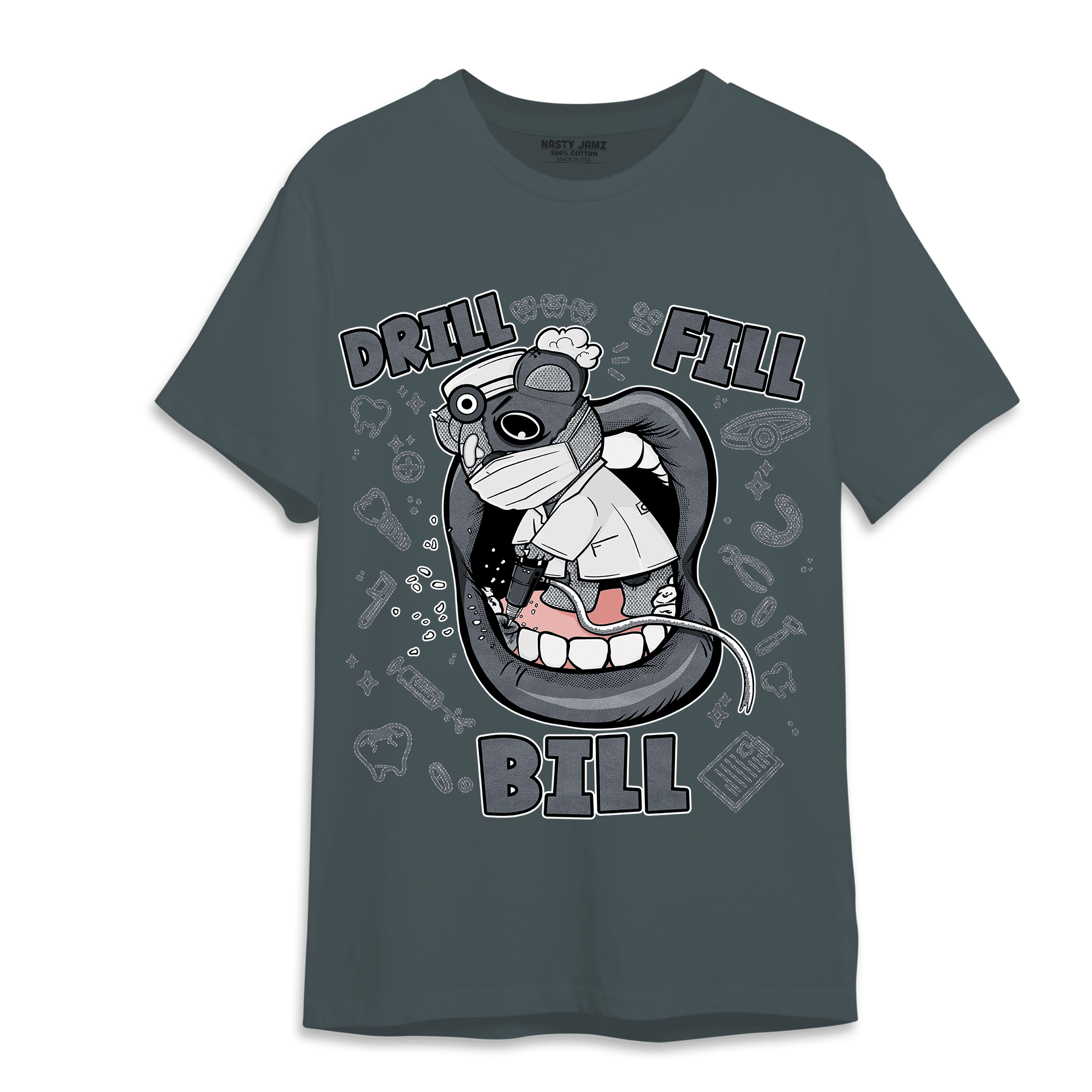 Air Max 90 Iron Grey T Shirt Match BER The Dentist - NastyJamz