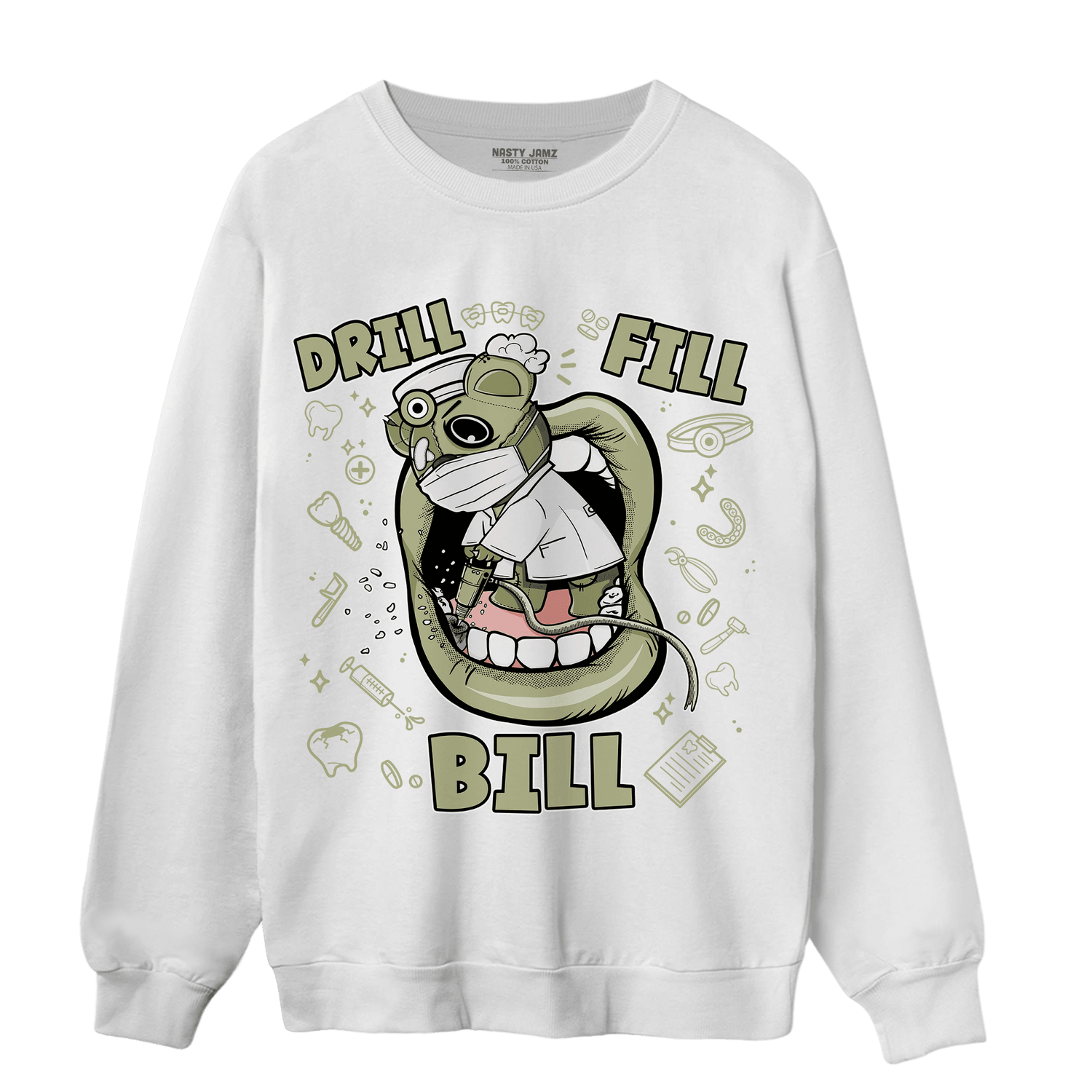 Yeezy Slide Resin Sweatshirt Match BER The Dentist - NastyJamz