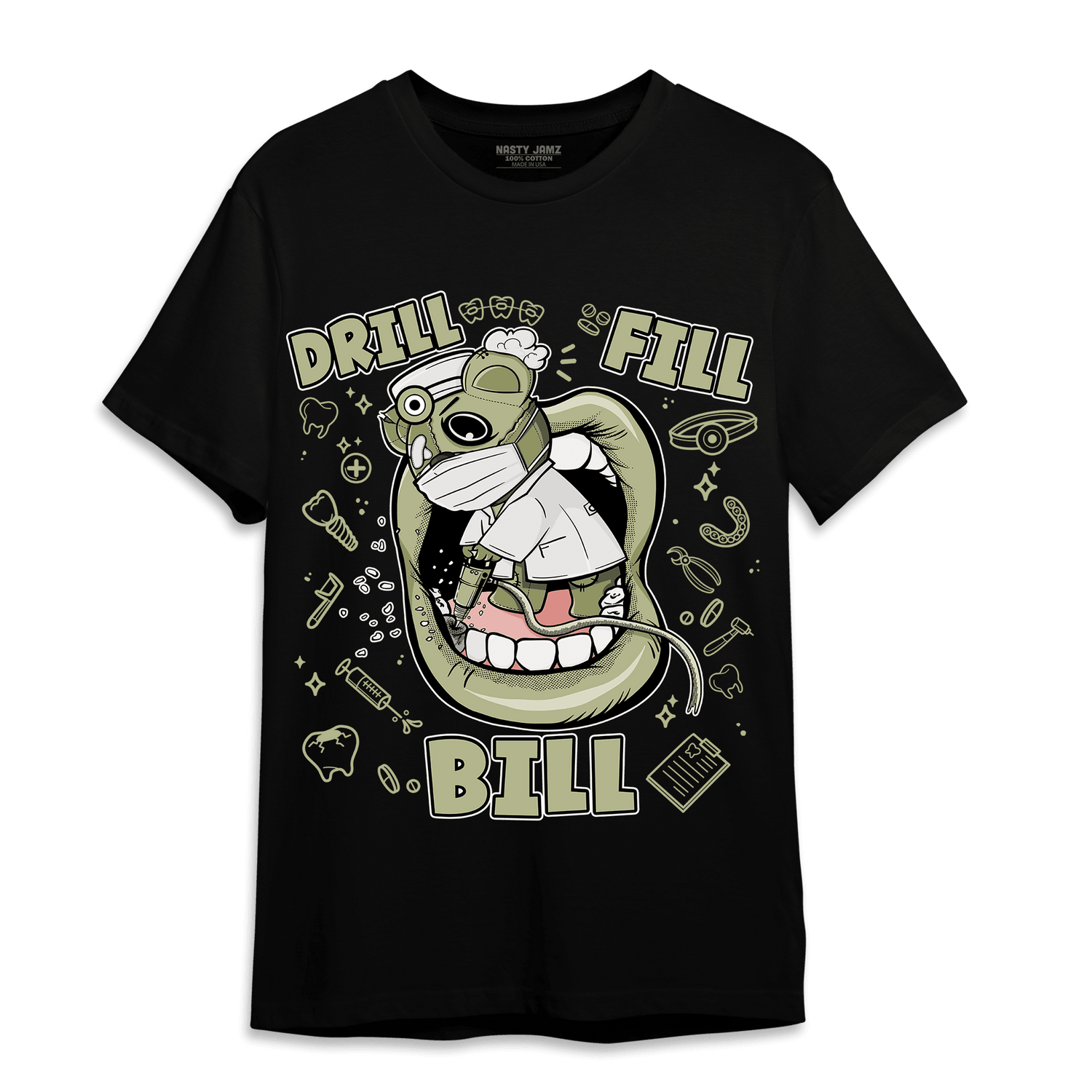 Yeezy Slide Resin T Shirt Match BER The Dentist - NastyJamz