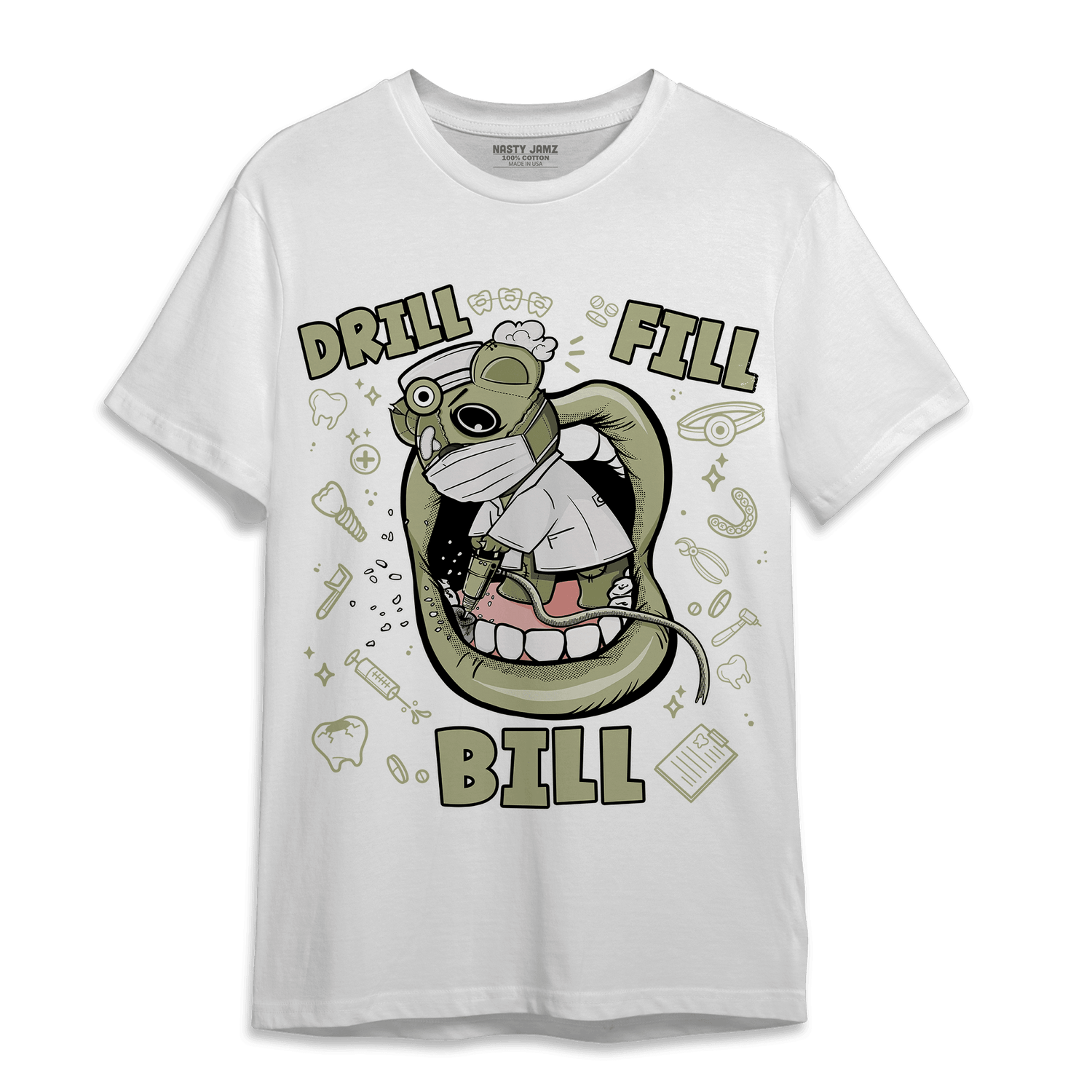 Yeezy Slide Resin T Shirt Match BER The Dentist - NastyJamz