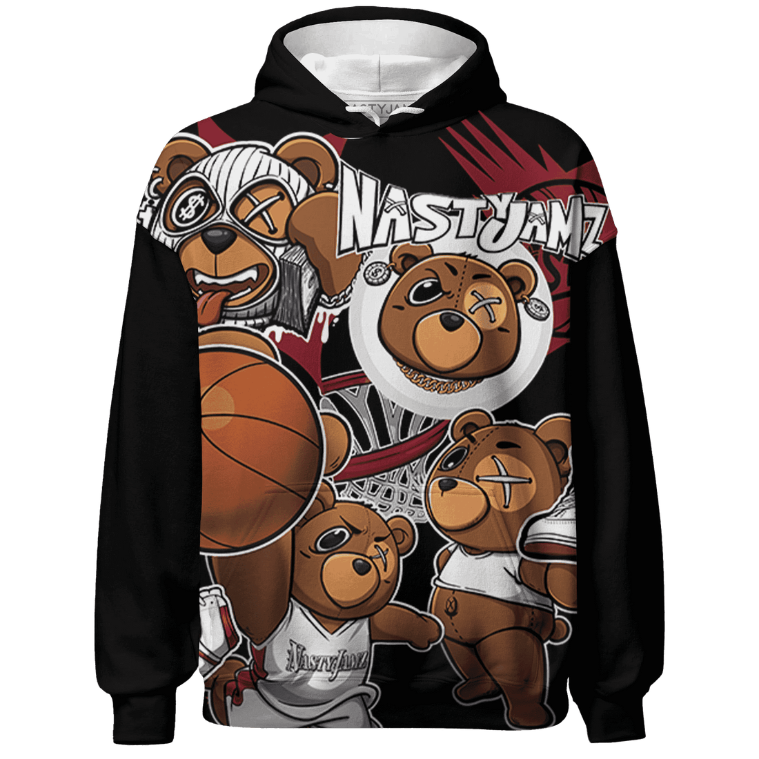 High 85 Metallic Burgundy 1s Hoodie Match BER Wallpapers 3D All-Over Print - NastyJamz