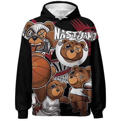 High 85 Metallic Burgundy 1s Hoodie Match BER Wallpapers 3D All-Over Print - NastyJamz
