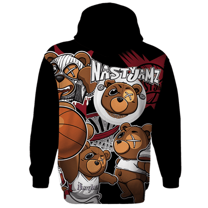 High 85 Metallic Burgundy 1s Hoodie Match BER Wallpapers 3D All-Over Print - NastyJamz
