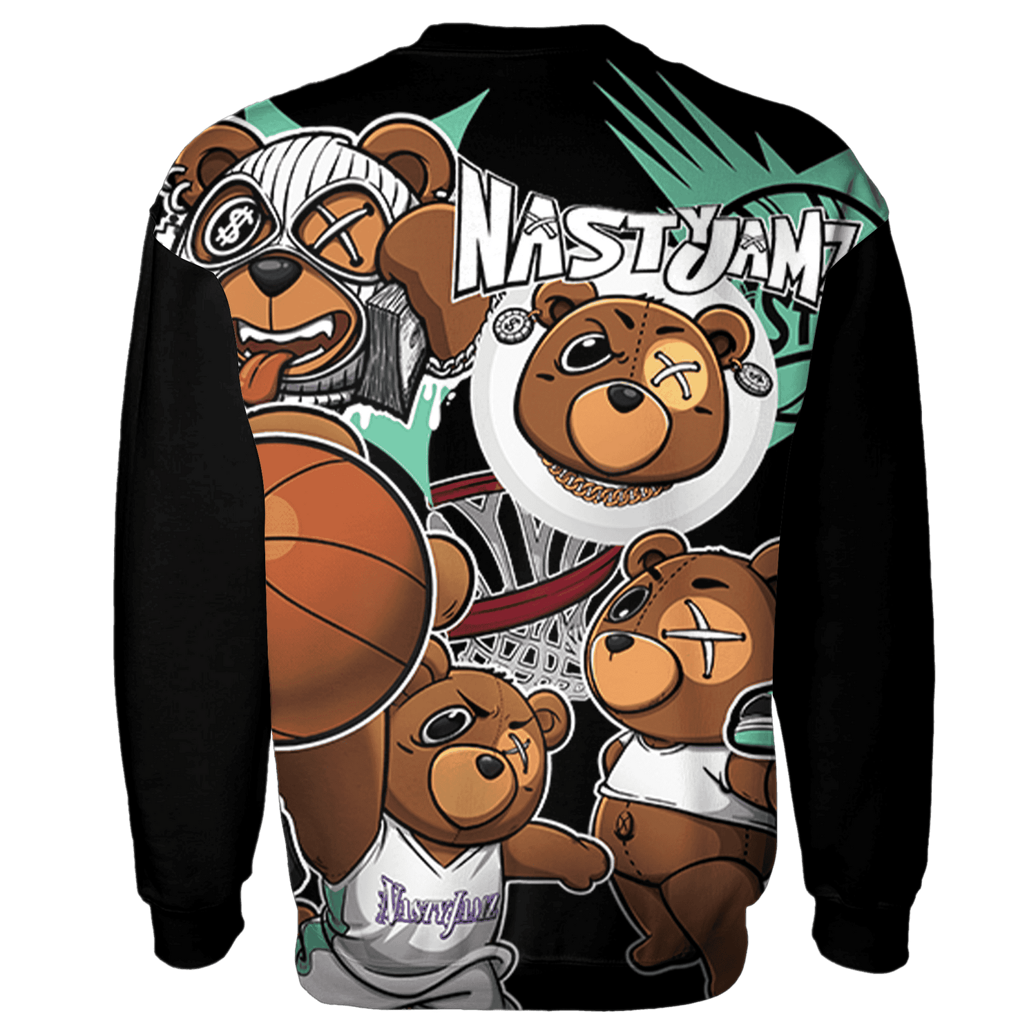 High OG Green Glow 1s Sweatshirt Match BER Wallpapers 3D All-Over Print - NastyJamz