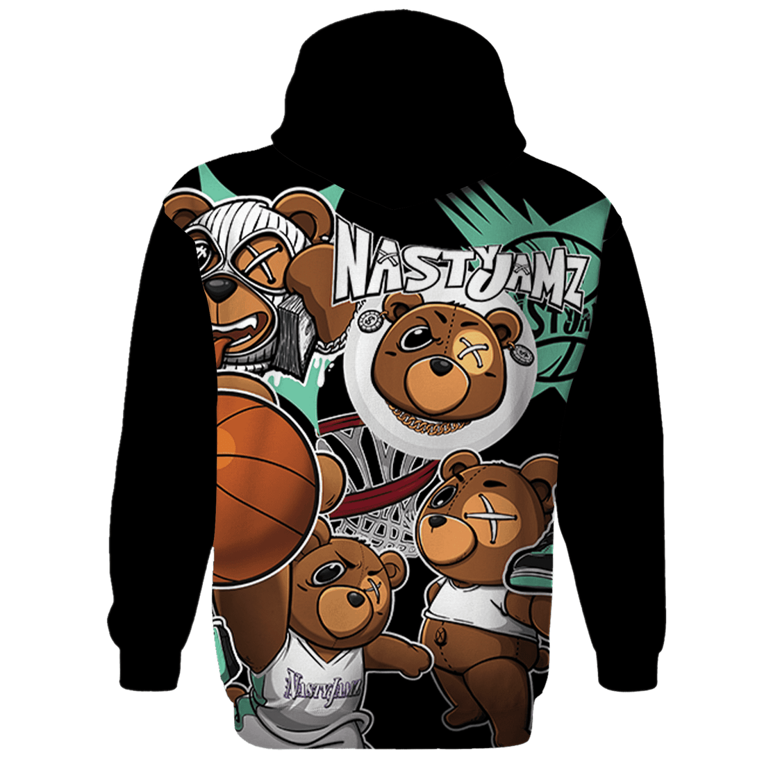 High OG Green Glow 1s Hoodie Match BER Wallpapers 3D All-Over Print - NastyJamz