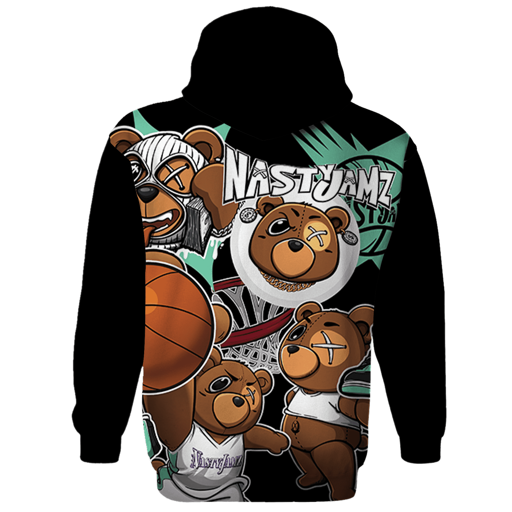 High OG Green Glow 1s Hoodie Match BER Wallpapers 3D All-Over Print - NastyJamz