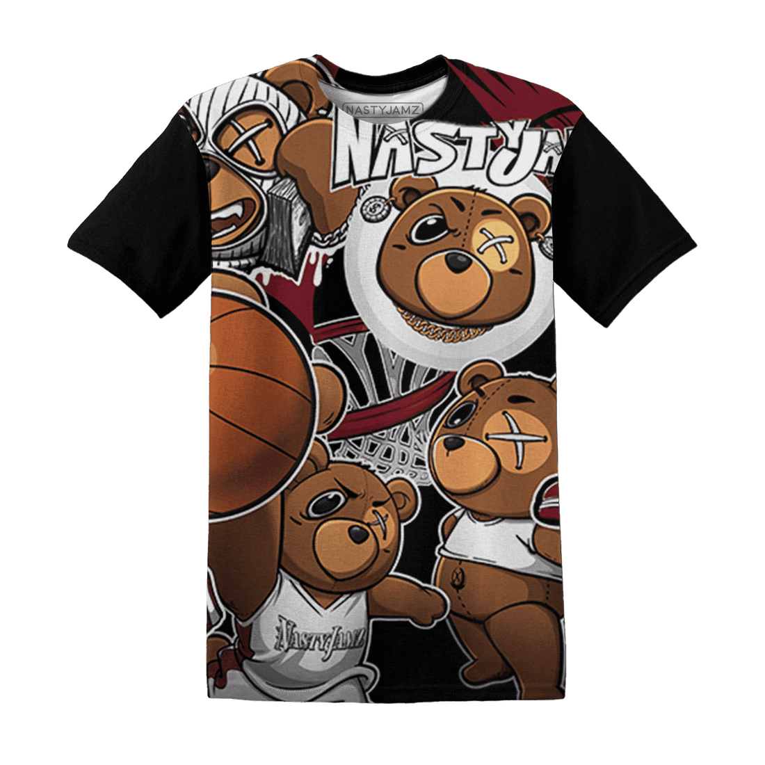 High White Team Red 1s T Shirt Match BER Wallpapers 3D All-Over Print - NastyJamz