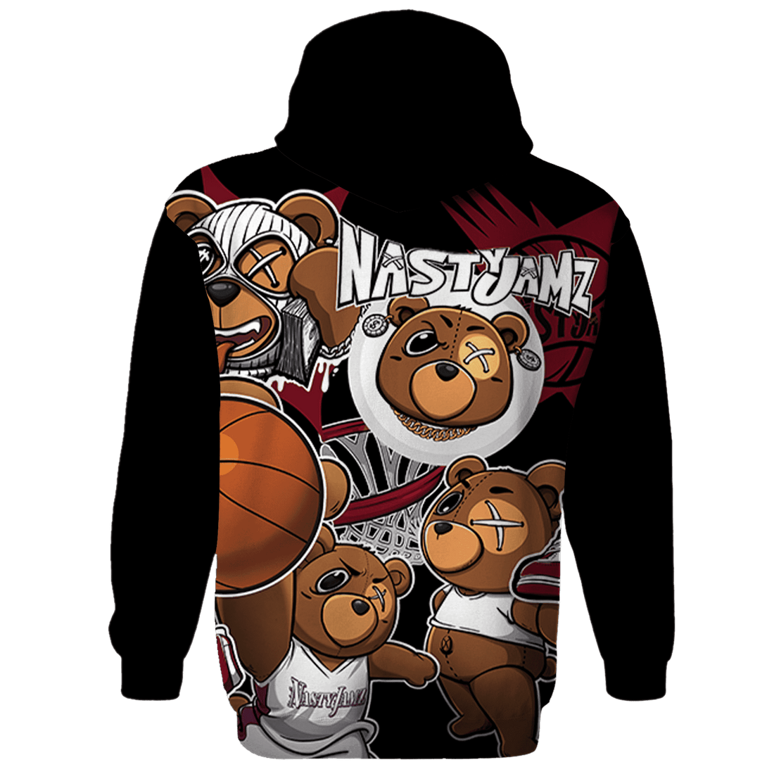 High White Team Red 1s Hoodie Match BER Wallpapers 3D All-Over Print - NastyJamz