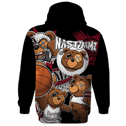 High White Team Red 1s Hoodie Match BER Wallpapers 3D All-Over Print - NastyJamz