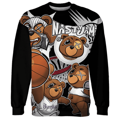 Mid Diffused Blue Grey 1s Sweatshirt Match BER Wallpapers 3D All-Over Print - NastyJamz