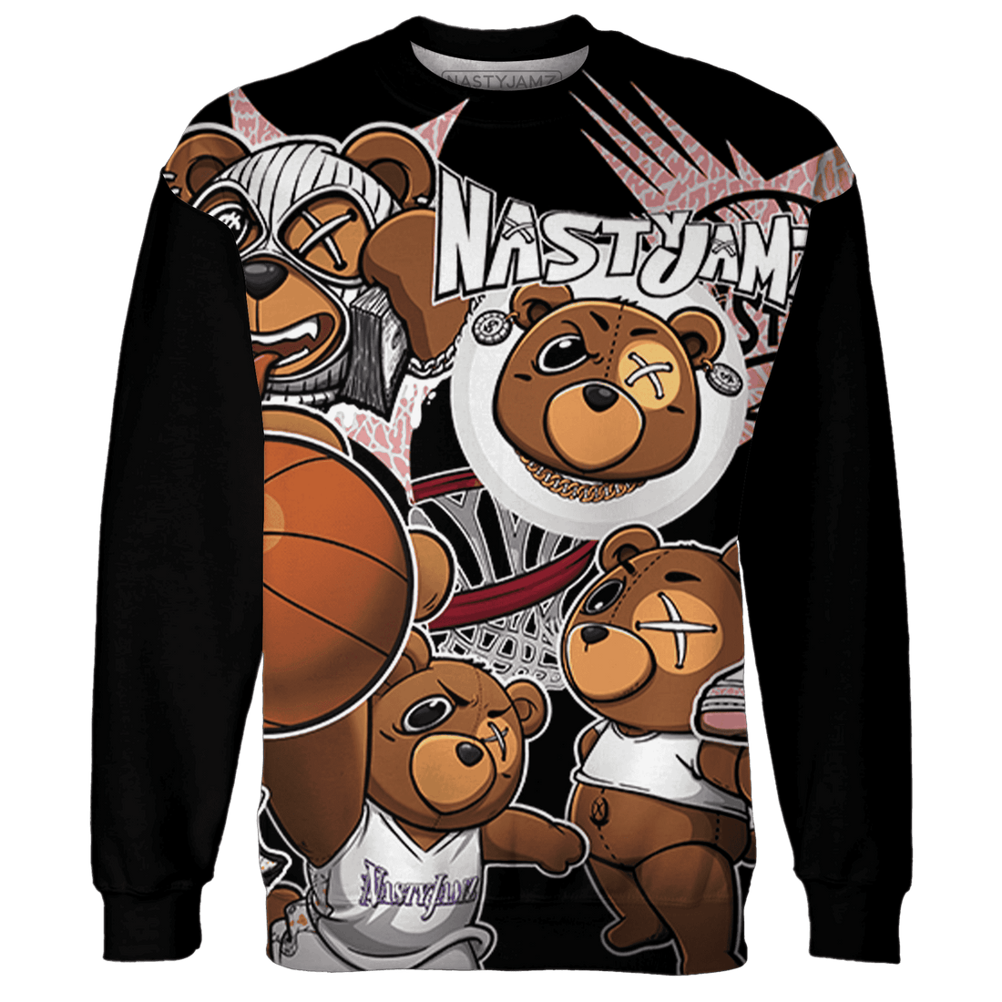 Red Stardust 3s Sweatshirt Match BER Wallpapers 3D All-Over Print - NastyJamz