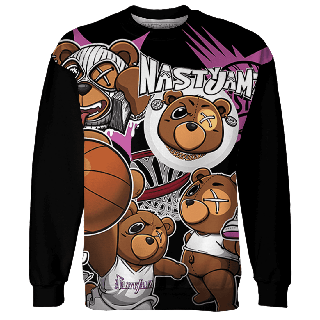 GS Hyper Violet 4s Sweatshirt Match BER Wallpapers 3D All-Over Print - NastyJamz