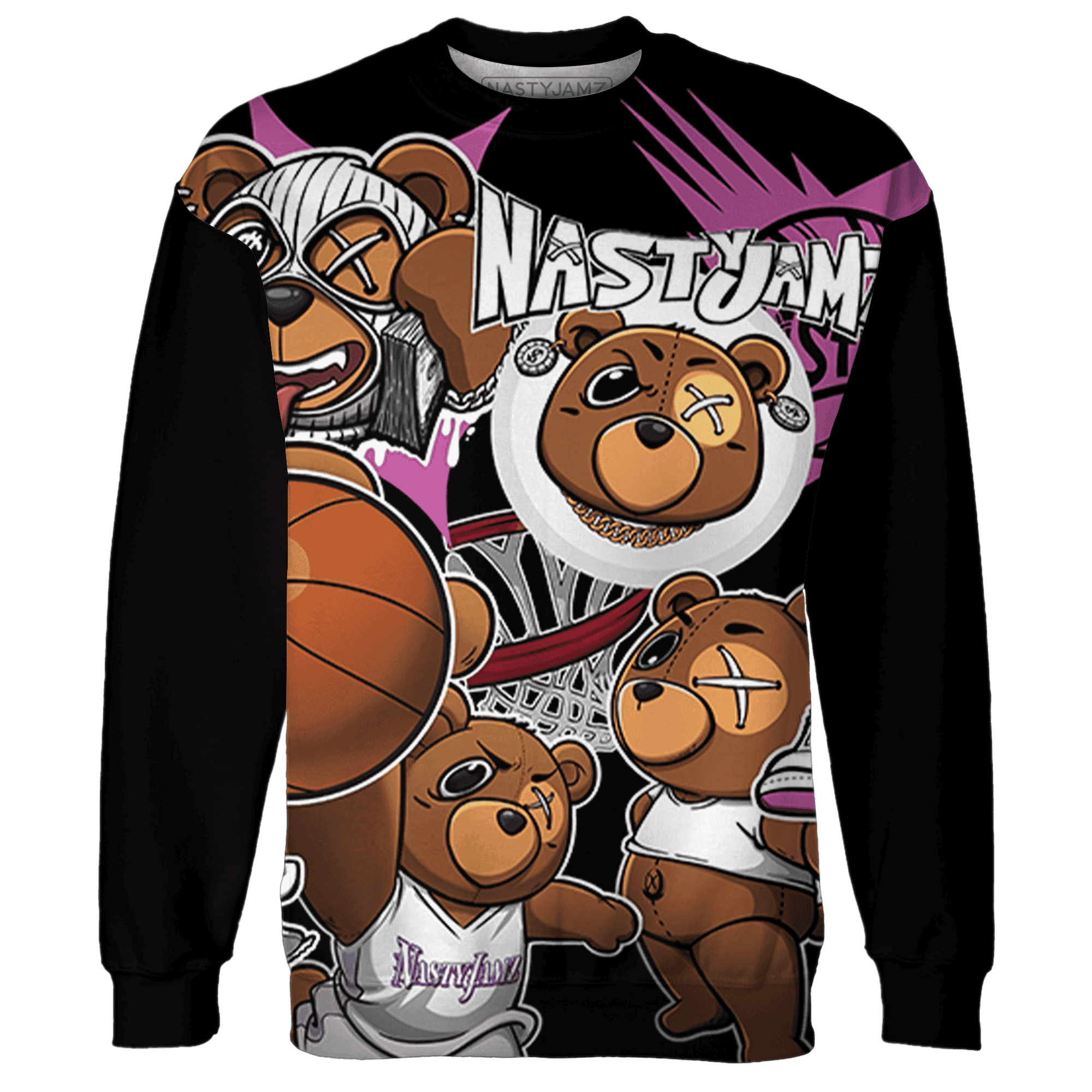 GS Hyper Violet 4s Sweatshirt Match BER Wallpapers 3D All-Over Print - NastyJamz