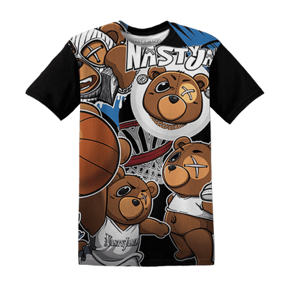 Industrial Blue 4s T Shirt Match BER Wallpapers 3D All-Over Print - NastyJamz