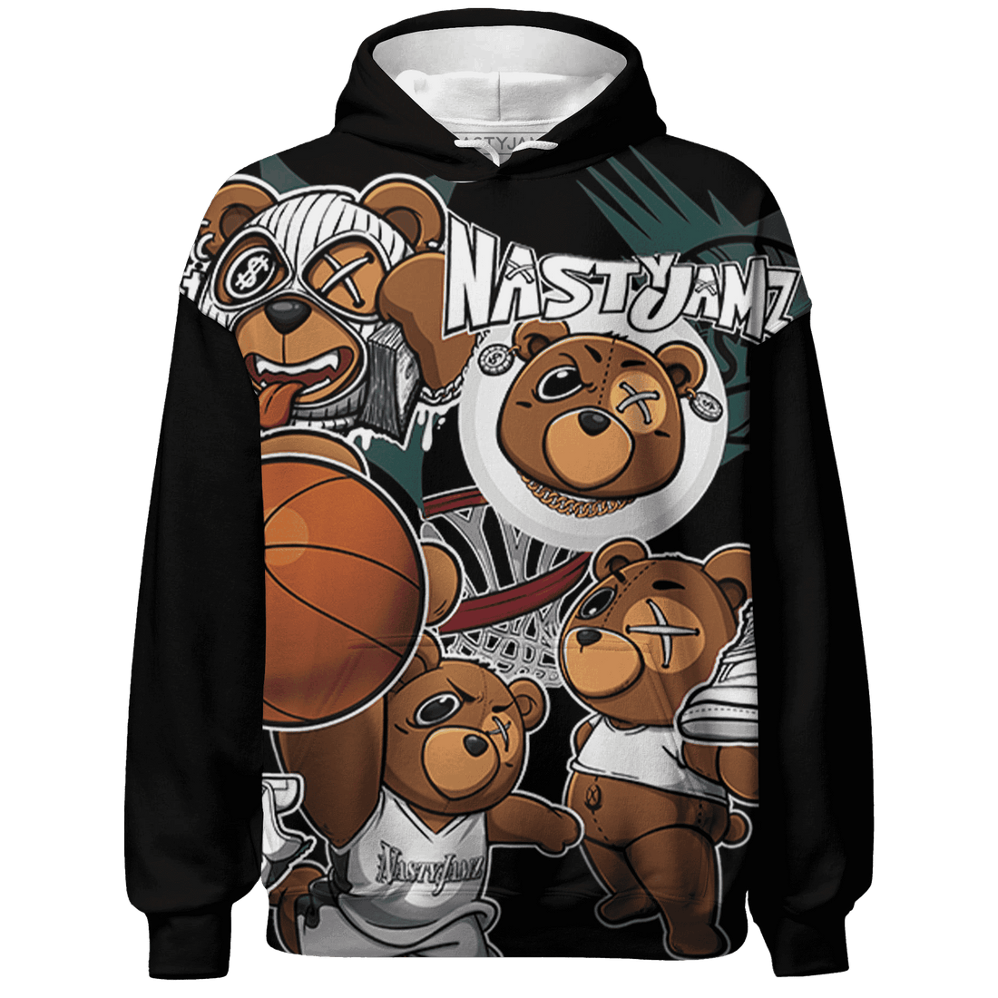 Oxidized Green 4s Hoodie Match BER Wallpapers 3D All-Over Print - NastyJamz