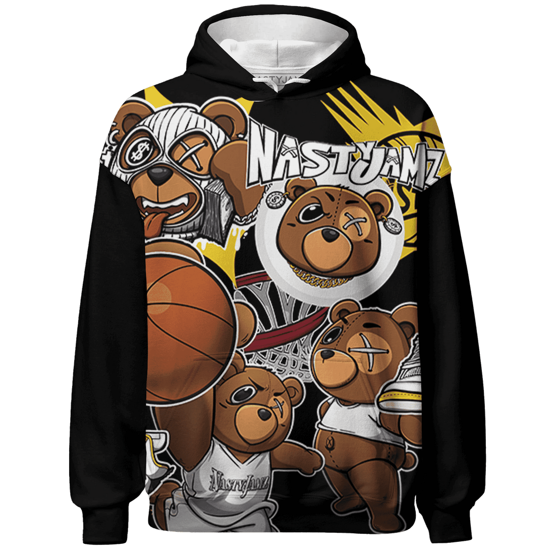 Vivid Sulfur 4s Hoodie Match BER Wallpapers 3D All-Over Print - NastyJamz