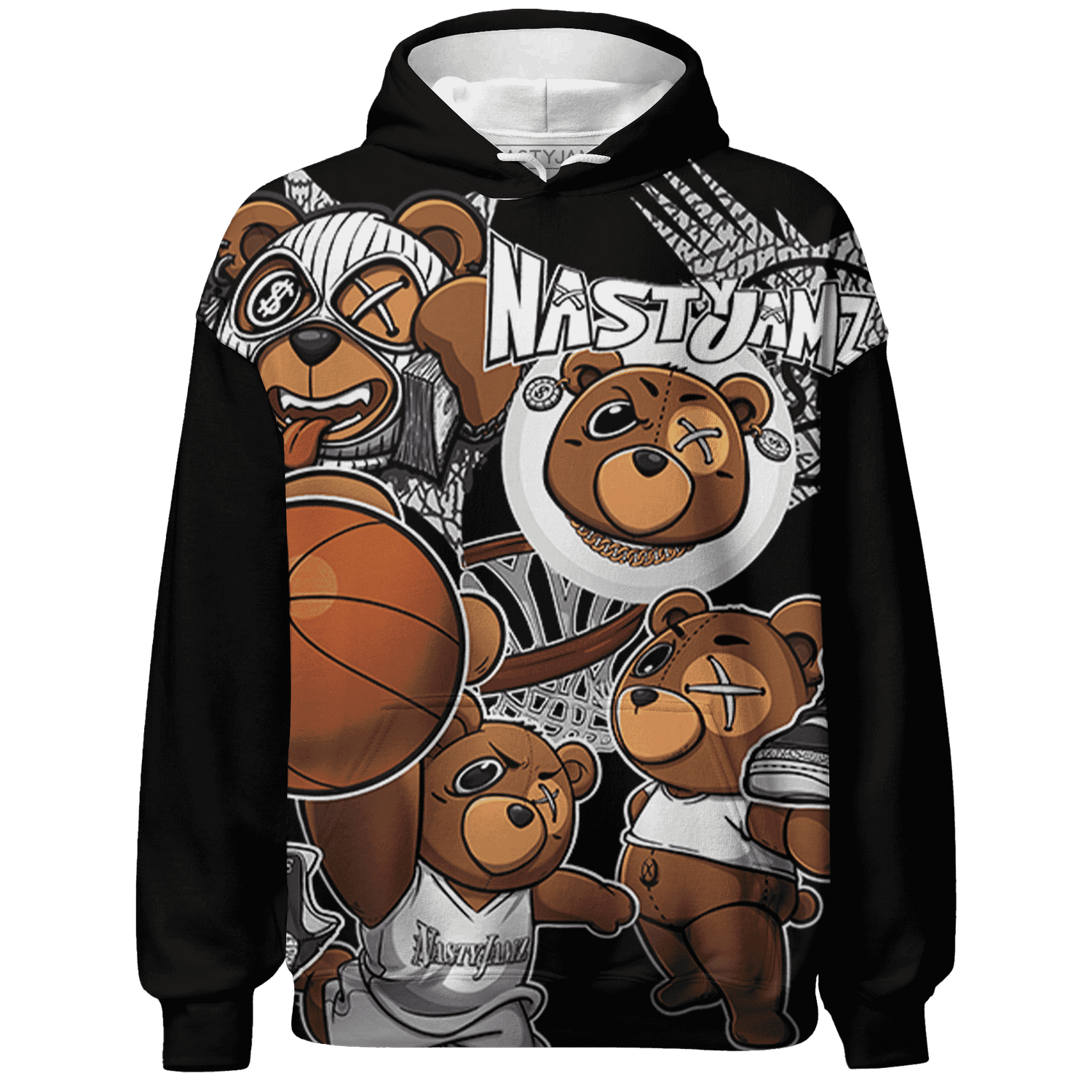 Green Glow 3s Hoodie Match BER Wallpapers 3D All-Over Print - NastyJamz