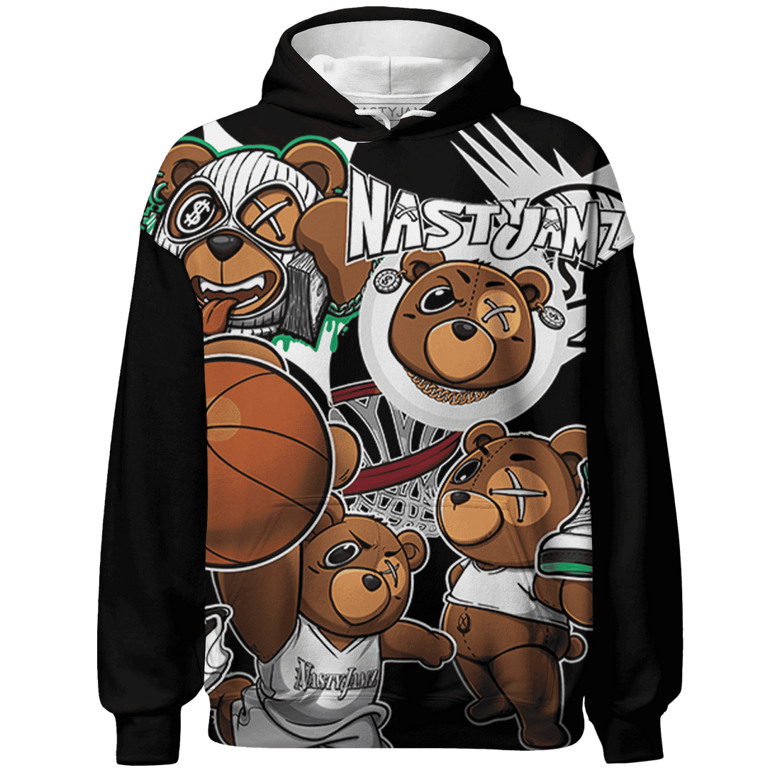 Lucky Green 5s Hoodie Match BER Wallpapers 3D All-Over Print - NastyJamz