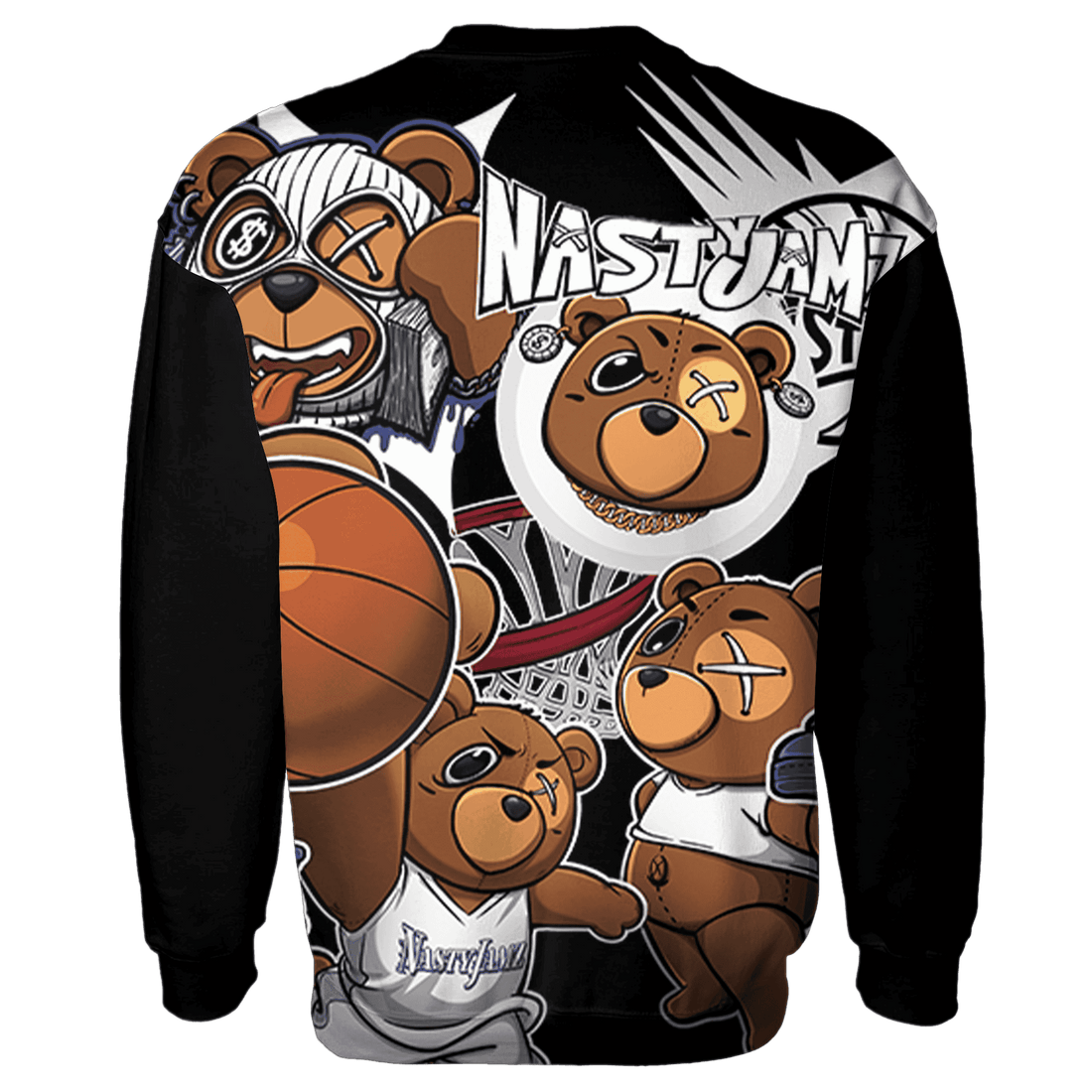 Midnight Navy 5s Sweatshirt Match BER Wallpapers 3D All-Over Print - NastyJamz