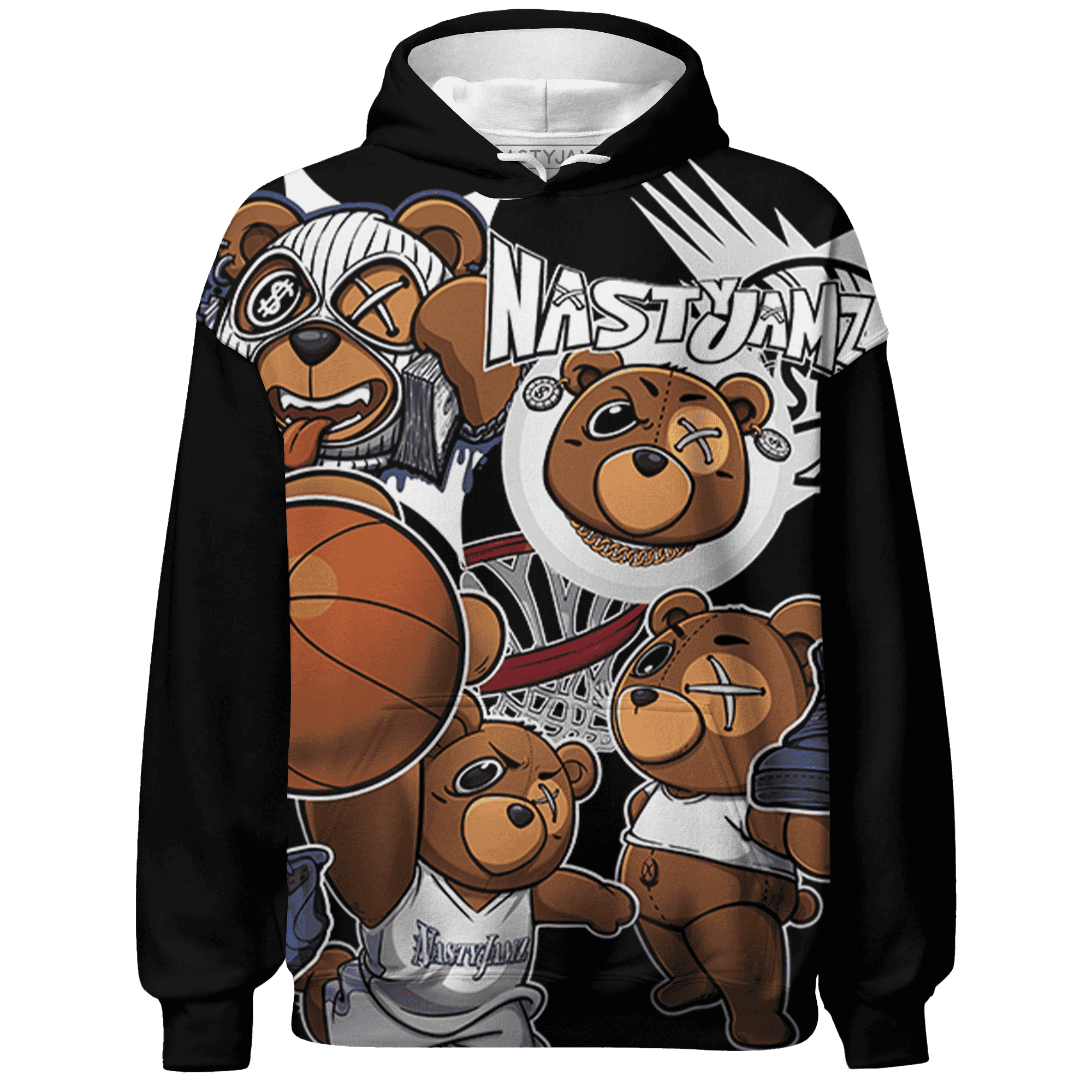 Midnight Navy 5s Hoodie Match BER Wallpapers 3D All-Over Print - NastyJamz