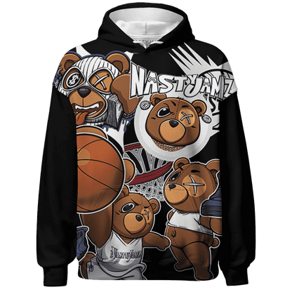 Midnight Navy 5s Hoodie Match BER Wallpapers 3D All-Over Print - NastyJamz