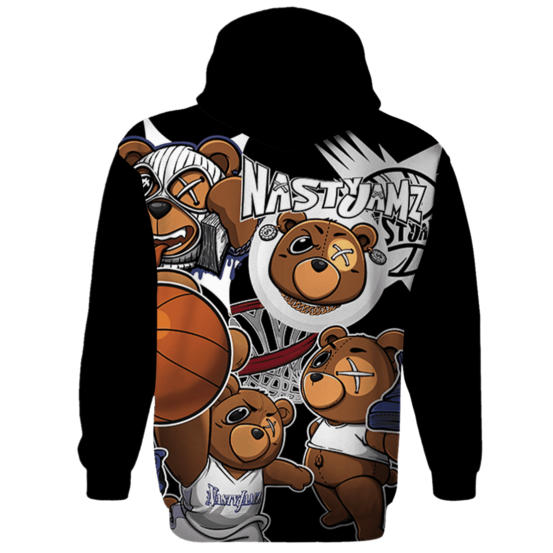 Midnight Navy 5s Hoodie Match BER Wallpapers 3D All-Over Print - NastyJamz