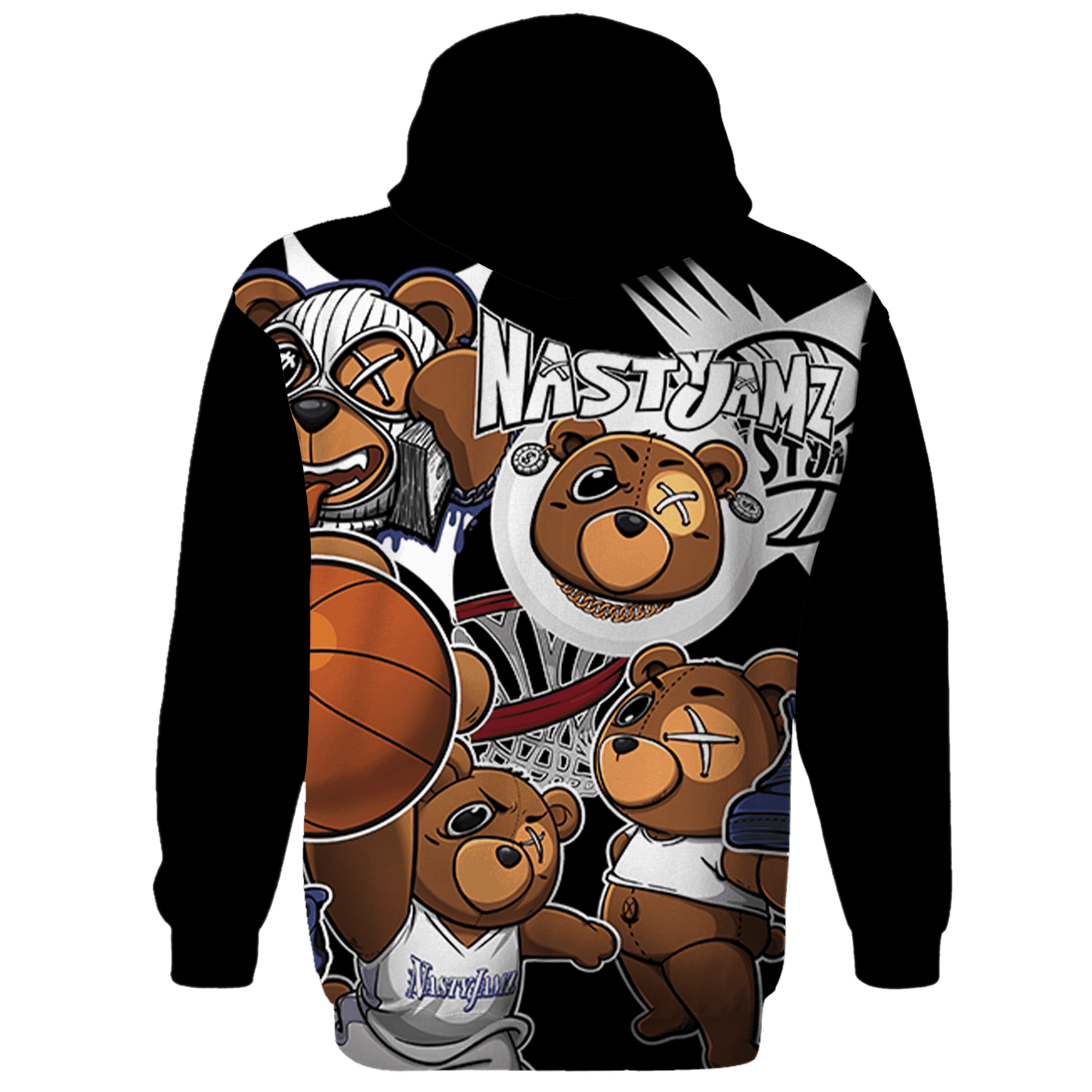 Midnight Navy 5s Hoodie Match BER Wallpapers 3D All-Over Print - NastyJamz