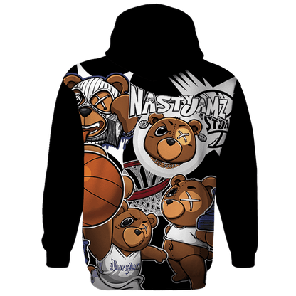 Midnight Navy 5s Hoodie Match BER Wallpapers 3D All-Over Print - NastyJamz