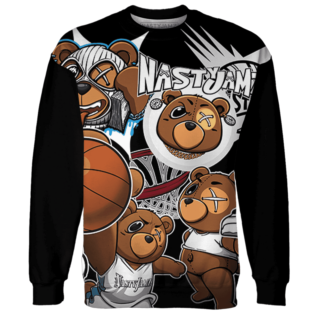 Powder Blue 9s Sweatshirt Match BER Wallpapers 3D All-Over Print - NastyJamz