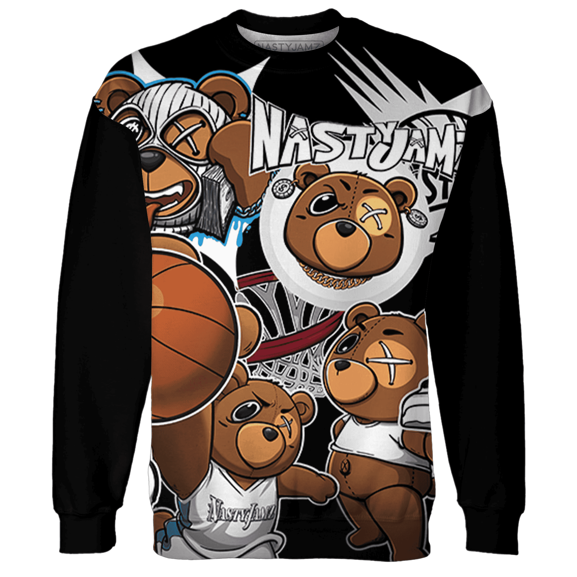 Powder Blue 9s Sweatshirt Match BER Wallpapers 3D All-Over Print - NastyJamz