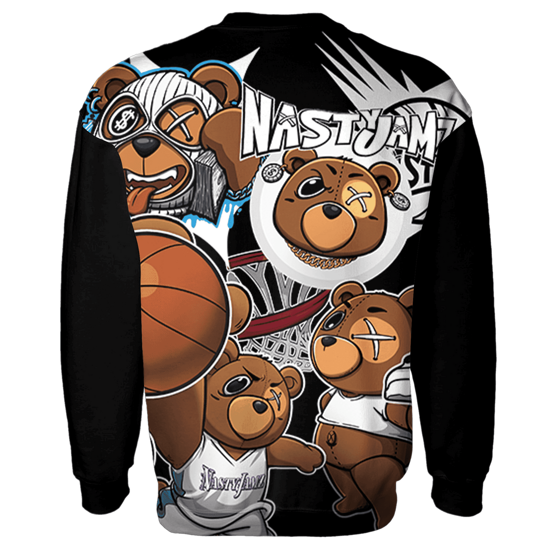 Powder Blue 9s Sweatshirt Match BER Wallpapers 3D All-Over Print - NastyJamz