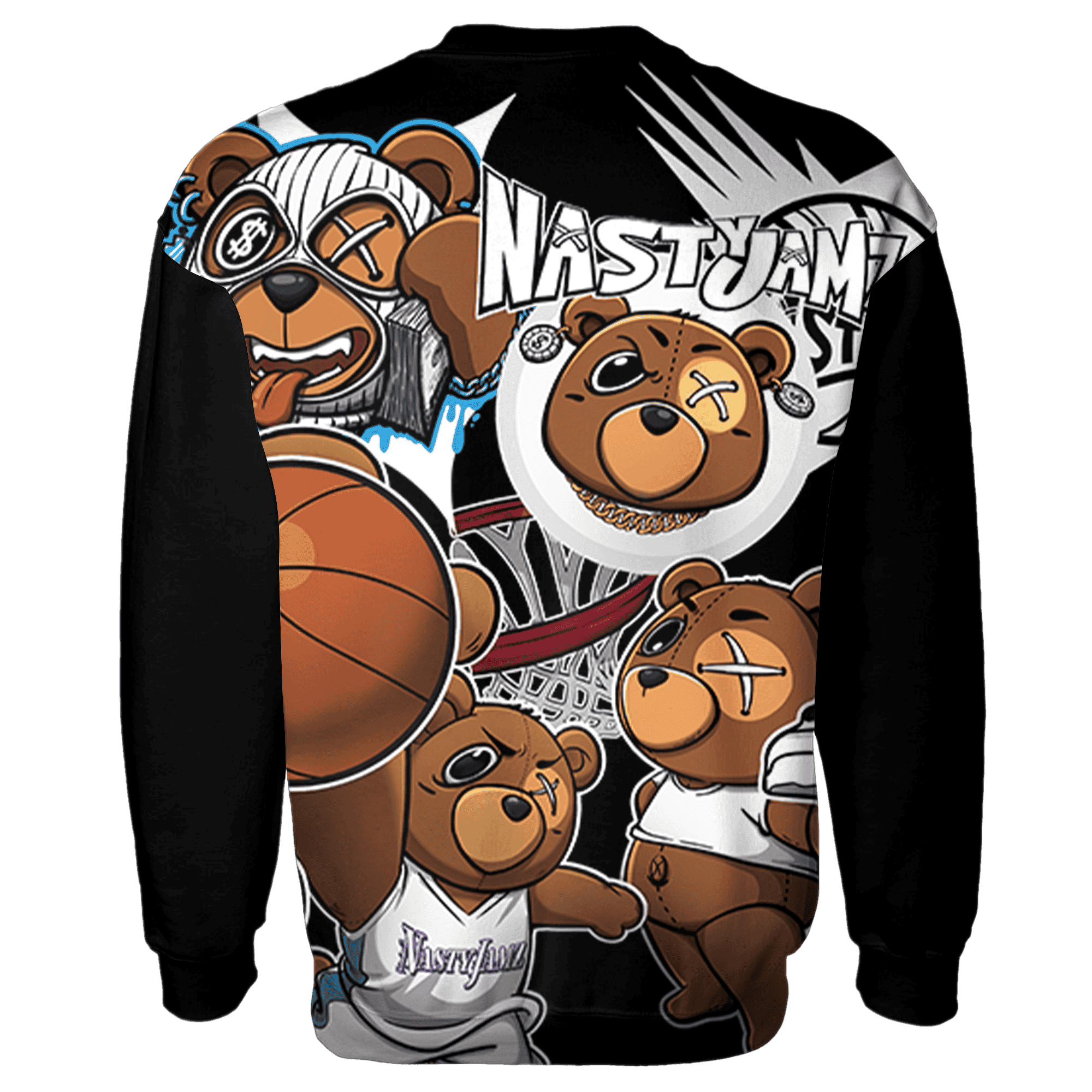 Powder Blue 9s Sweatshirt Match BER Wallpapers 3D All-Over Print - NastyJamz