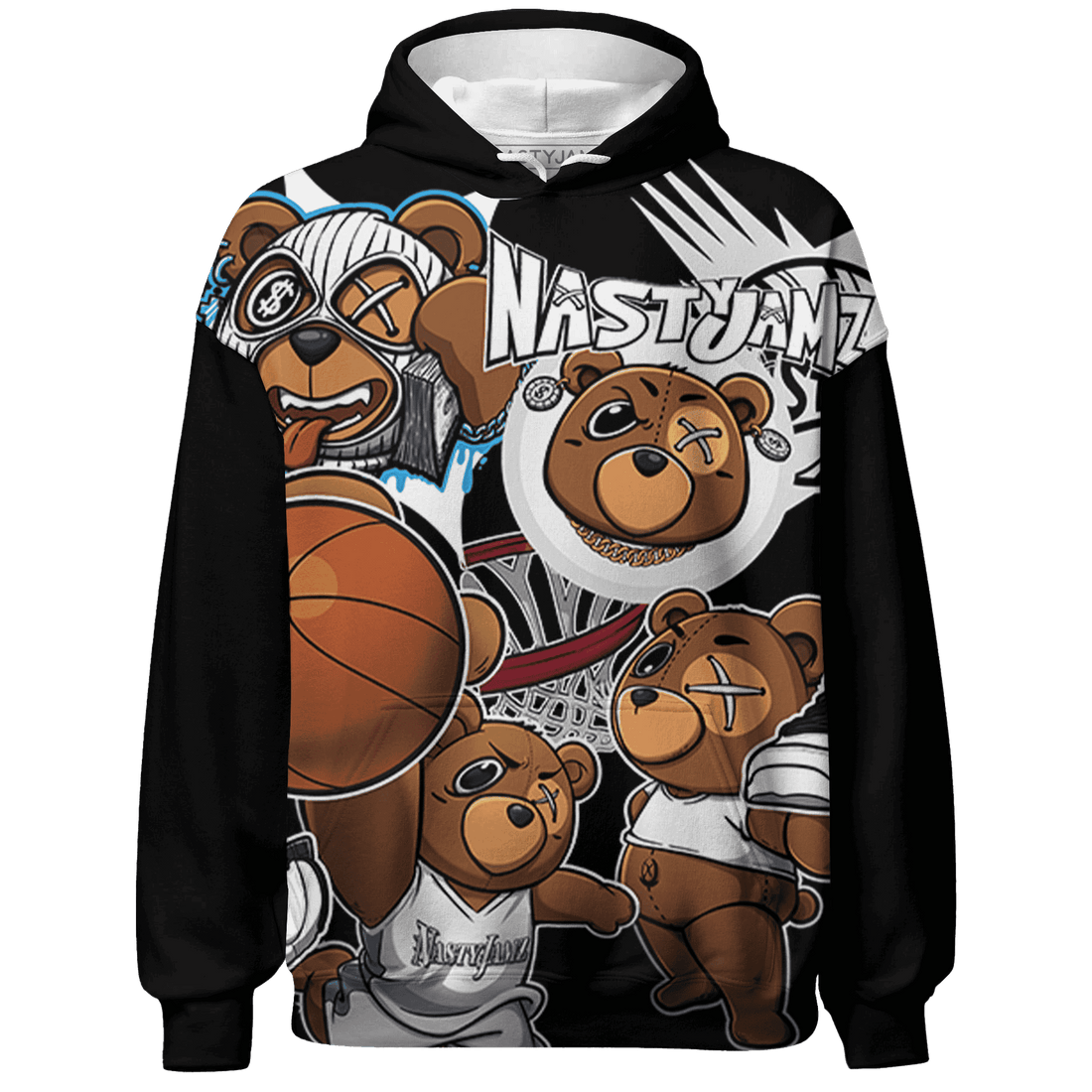 Powder Blue 9s Hoodie Match BER Wallpapers 3D All-Over Print - NastyJamz