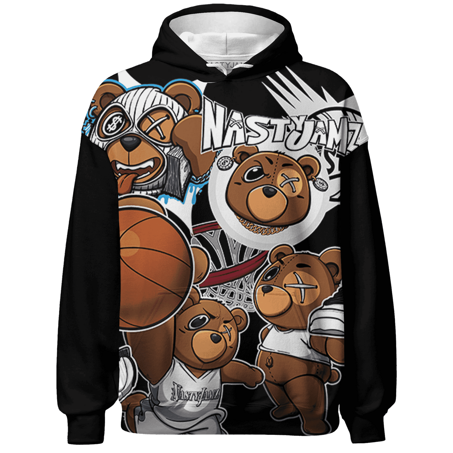 Powder Blue 9s Hoodie Match BER Wallpapers 3D All-Over Print - NastyJamz