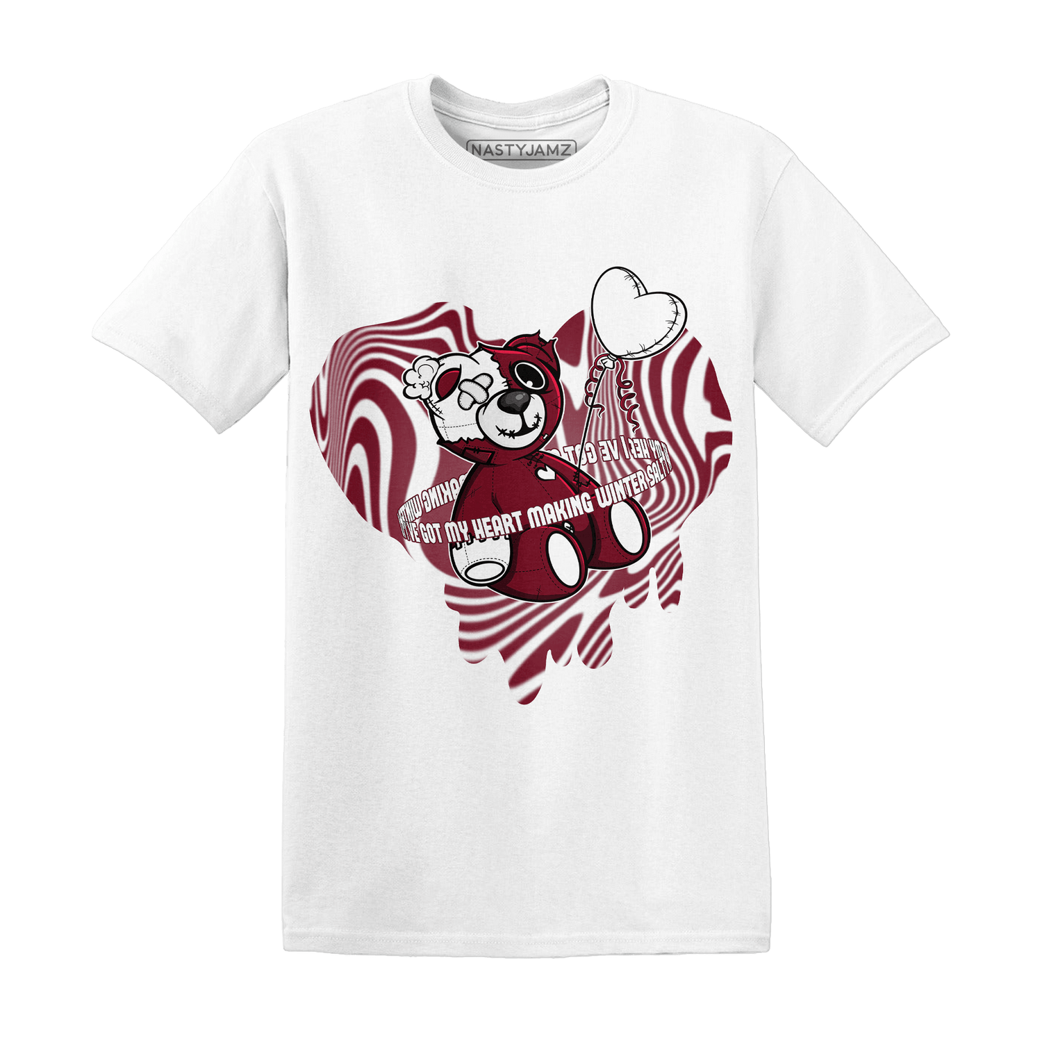 High White Team Red 1s T Shirt Match BER Winter - NastyJamz